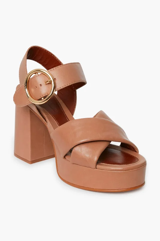 Stiletto Heel Pumps with Perfect Fit--Tan Lyna Heels-Fashionable & Classic