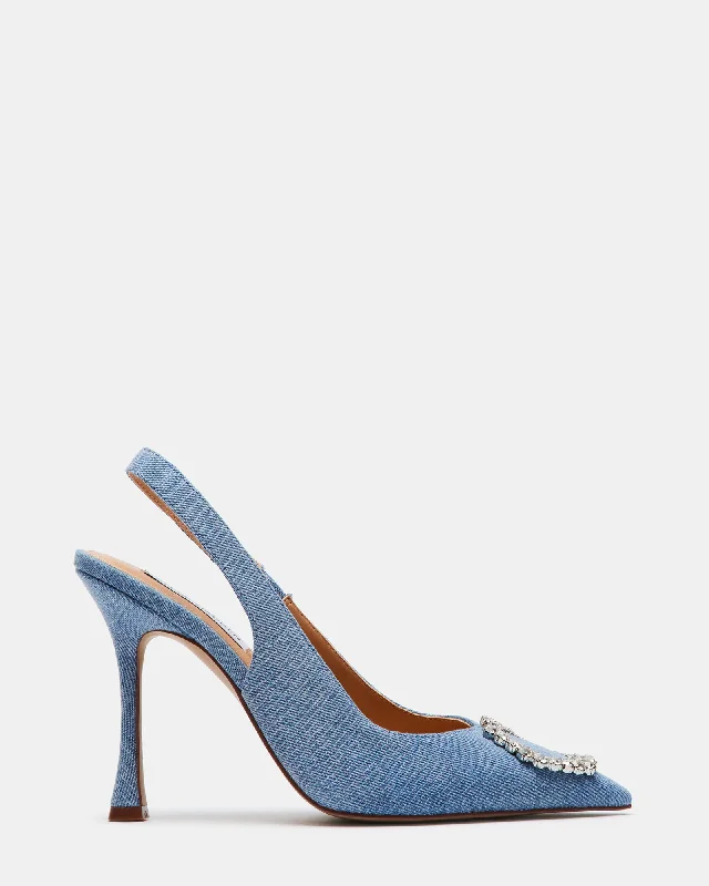 BEIGNET DENIM FABRIC---Chic Denim Fabric Heels for a Unique Look