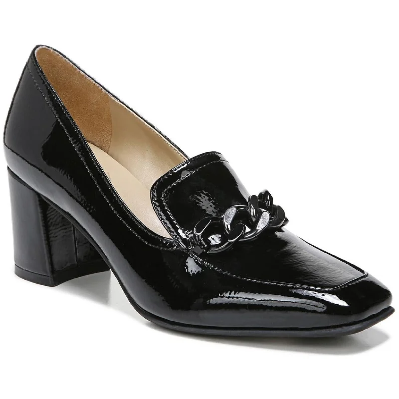 Stylish Slip-On Pumps for Quick Elegance---Wynrie  Womens Slip On Block Heels