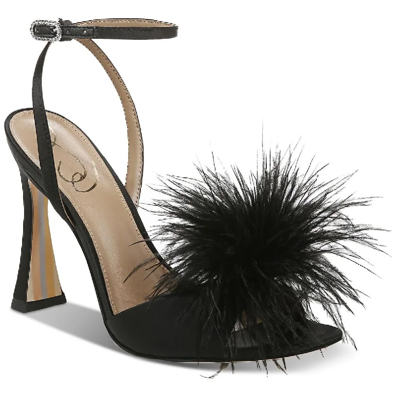 Leon Womens Embellished Feathers Heels---Chic Embellished Pumps for a Glamorous Look