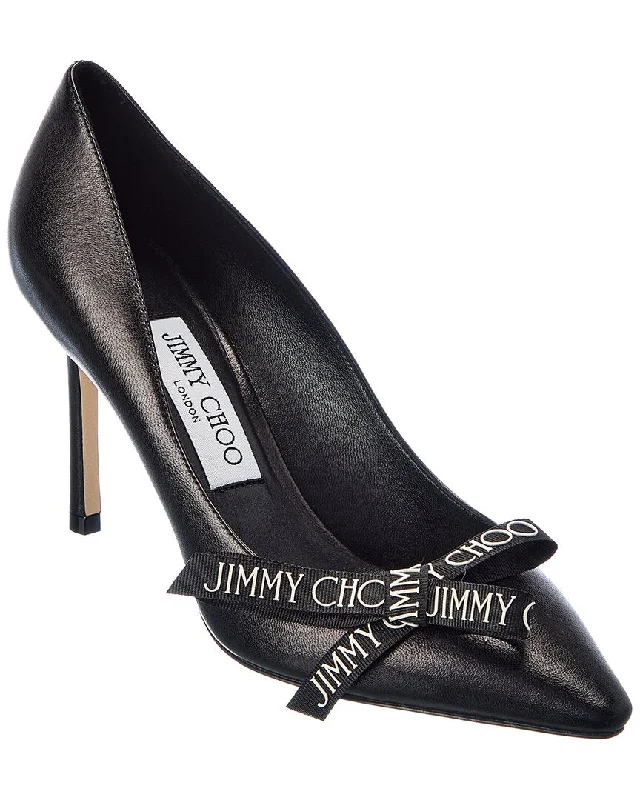 Jimmy Choo Romy 85 Leather Pump---Comfortable Leather Pumps for Office and Everyday Wear