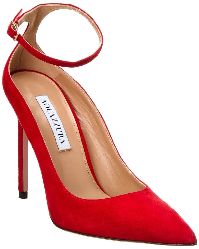 Affordable Suede Ankle Pumps for All-Day Wear--Aquazzura Love Affair 105 Suede Pump