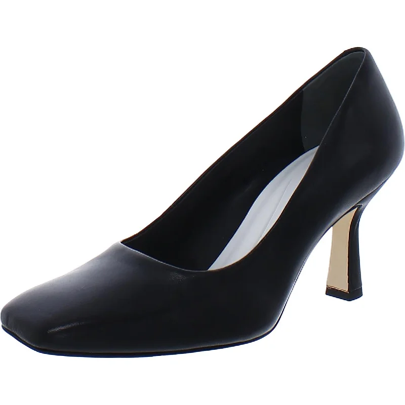 Flexa Aela Womens Slip On Square Toe Pumps---Durable Square Toe Block Heels for Everyday Use