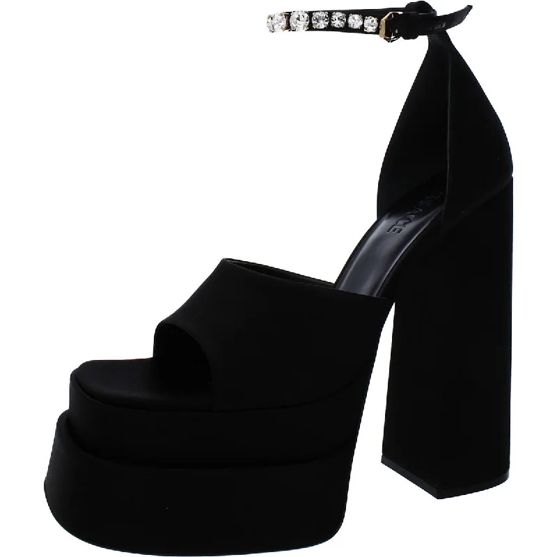 Stylish Ankle Strap Heels for Women--Womens Satin Ankle Strap Heels