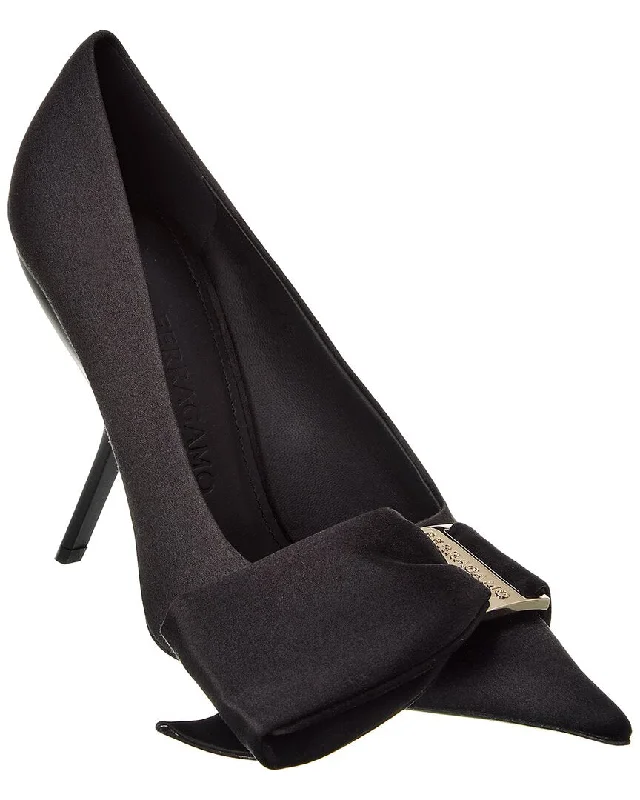 Ferragamo Erica X5 Satin PumpAffordable Satin Heels with a Luxe Touch