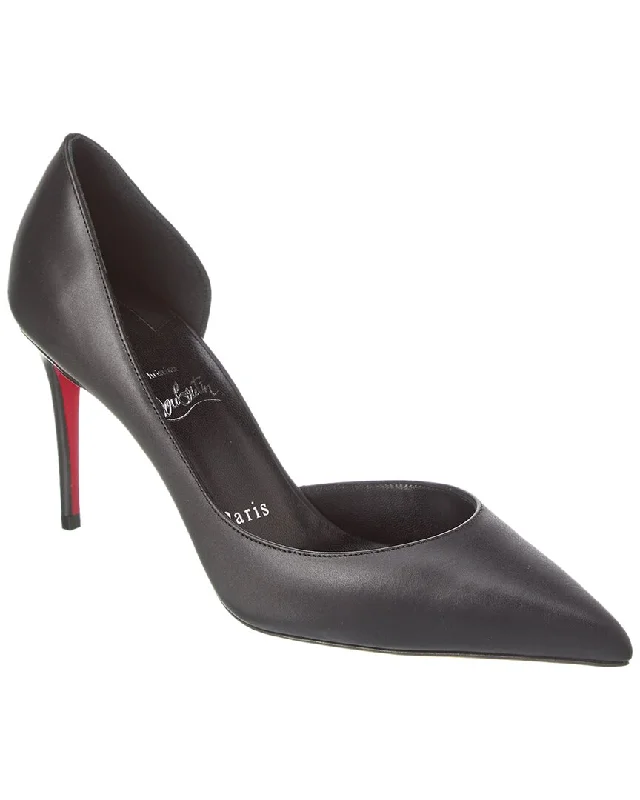 Christian Louboutin Iriza 85 Leather Pump---Comfortable Leather Pumps for Office and Everyday Wear