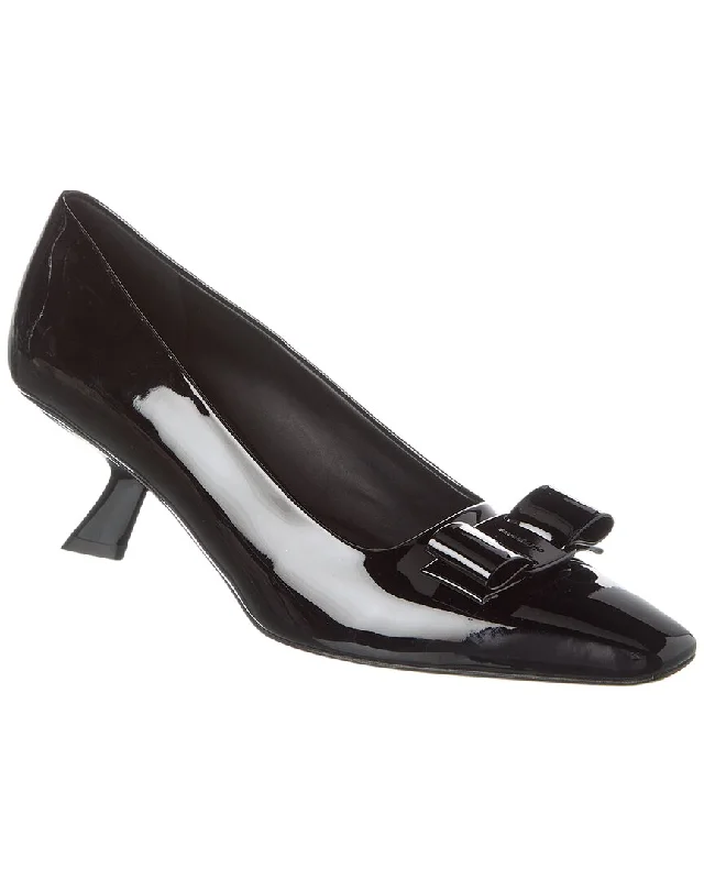 Sleek and Shiny Patent Pump Heels for a Polished Look--Ferragamo Anz 55 Patent Pump