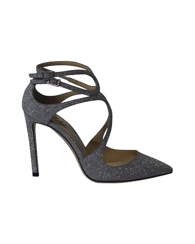 Jimmy Choo Glittery High Heel Pumps---Trendy Glitter Heels for a Glamorous Look