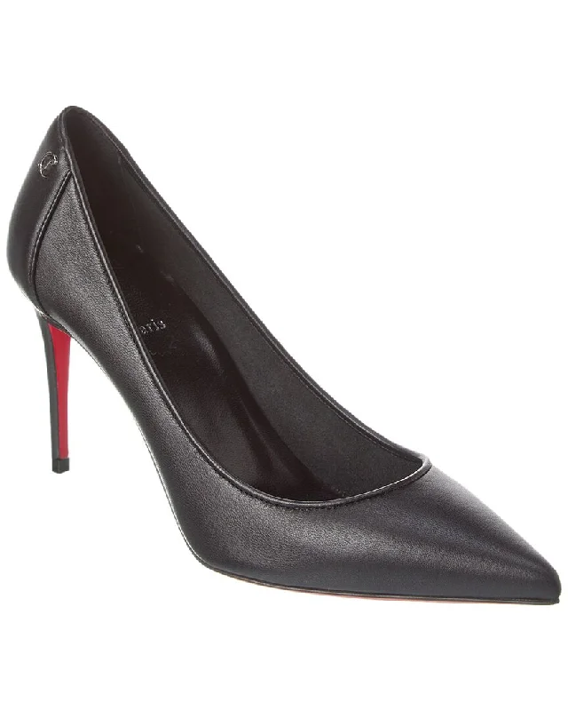 Christian Louboutin Sporty Kate 85 Leather Pump---Comfortable Leather Pumps for Office and Everyday Wear