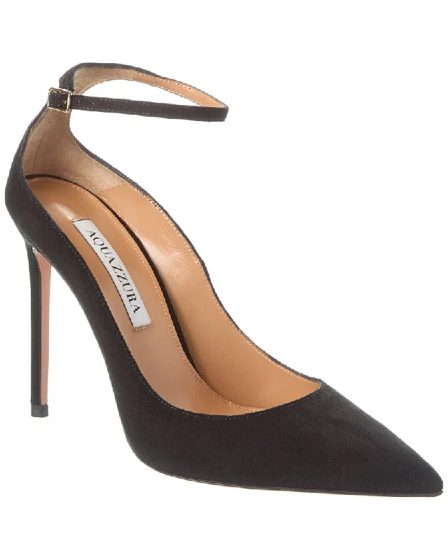 Affordable Suede Ankle Pumps for All-Day Wear--Aquazzura Love Affair 105 Suede Pump