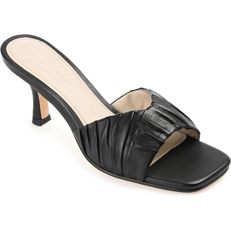 Versatile Dress Heels for Formal and Casual Wear---Juliette Womens Faux Leather Dressy Heels