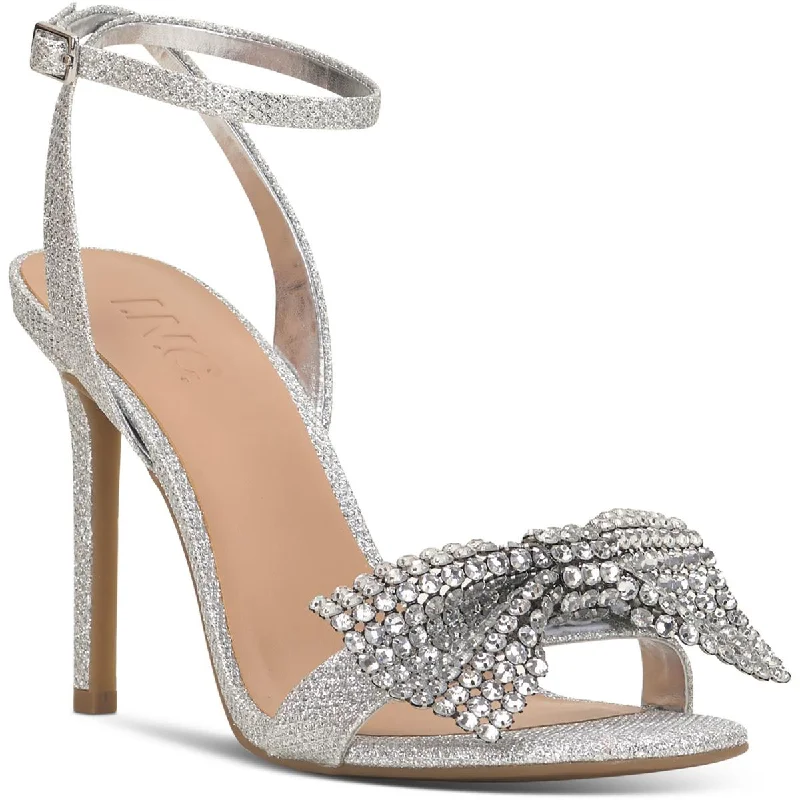 Stylish Ankle Strap Heels for Women--Nemmzi Womens Rhinestone Ankle Strap Heels