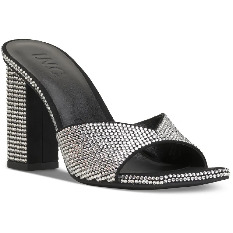 Belle Womens Sequined Slip-On Heels---Trendy Glitter Heels for a Glamorous Look