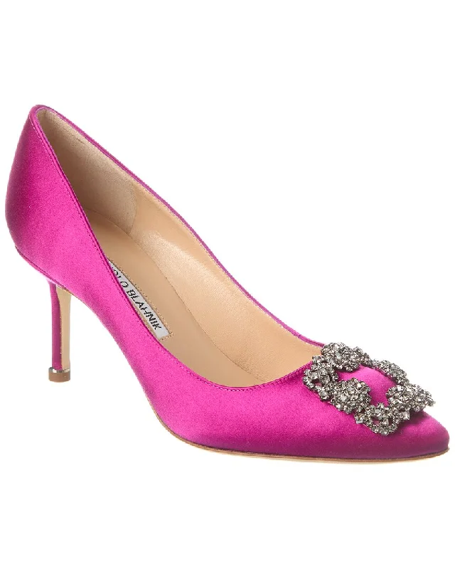 Manolo Blahnik Hangisi 70 Satin PumpAffordable Satin Heels with a Luxe Touch