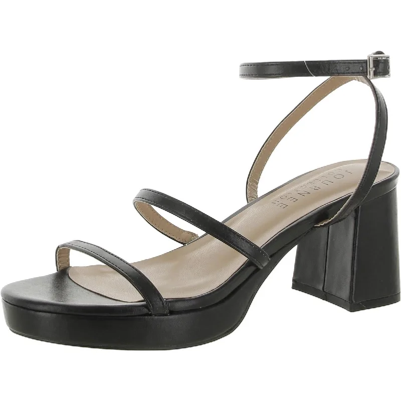 Stylish Ankle Strap Heels for Women--Womens Faux Leather Ankle Strap Heels