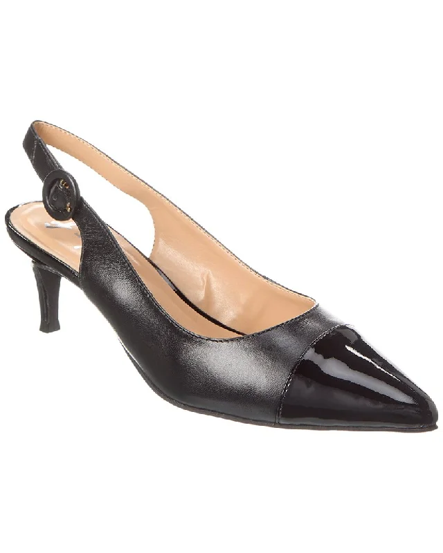 Fashionable Leather Slingback Pumps for Casual Wear--French Sole Skylar Leather Slingback Pump