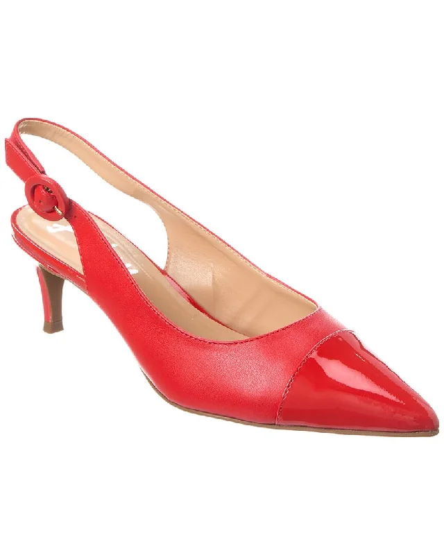 Fashionable Leather Slingback Pumps for Casual Wear--French Sole Skylar Leather Slingback Pump