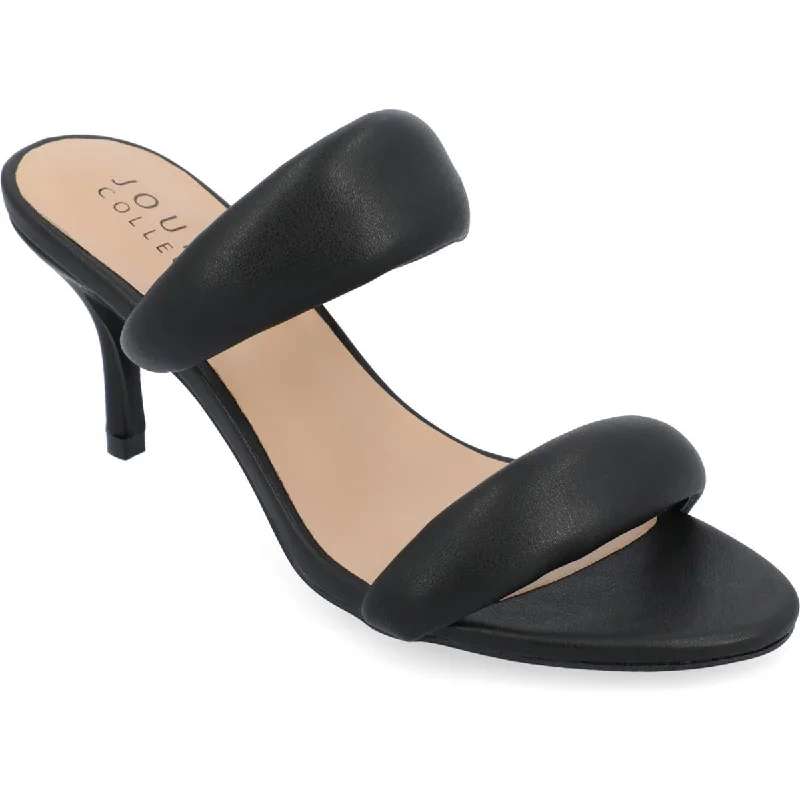 Mellody Womens Faux Leather Heels---Comfortable Leather Pumps for Office and Everyday Wear