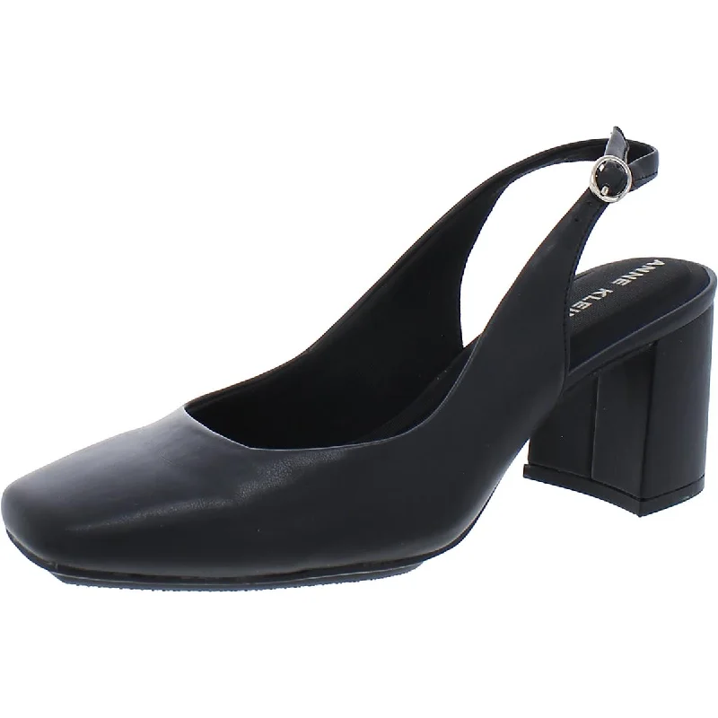 Stylish Slip-On Pumps for Quick Elegance---Laney Womens Faux Leather Slip On Slingback Heels