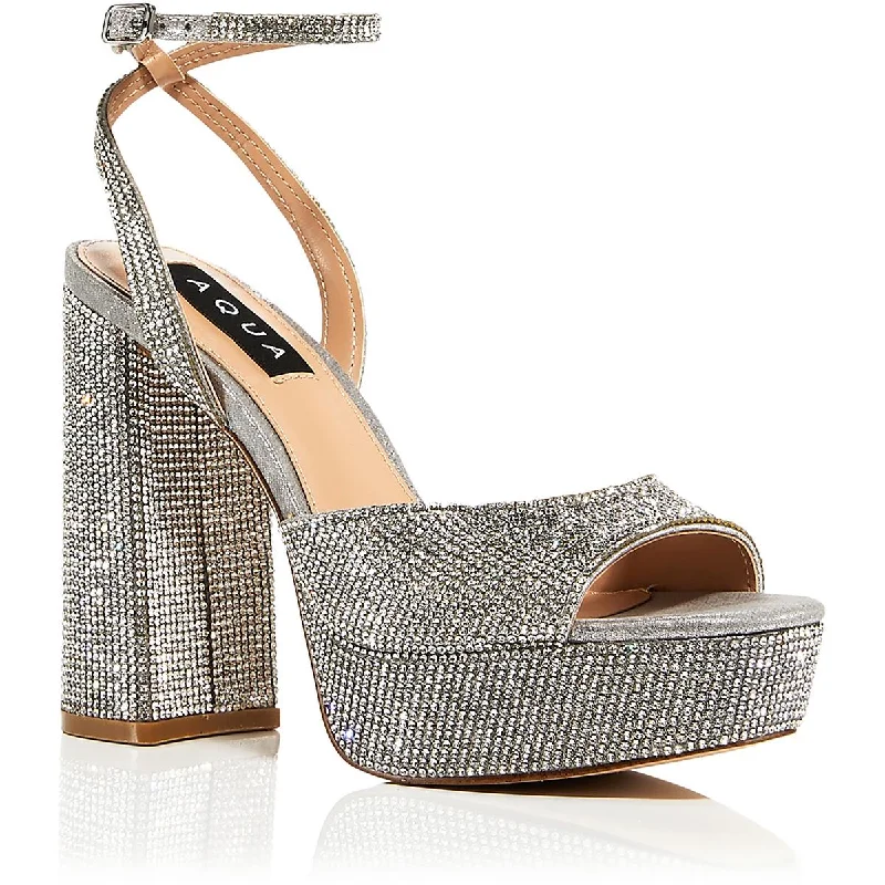 AQLesly Womens Embellished Man Made Heels---Chic Embellished Pumps for a Glamorous Look