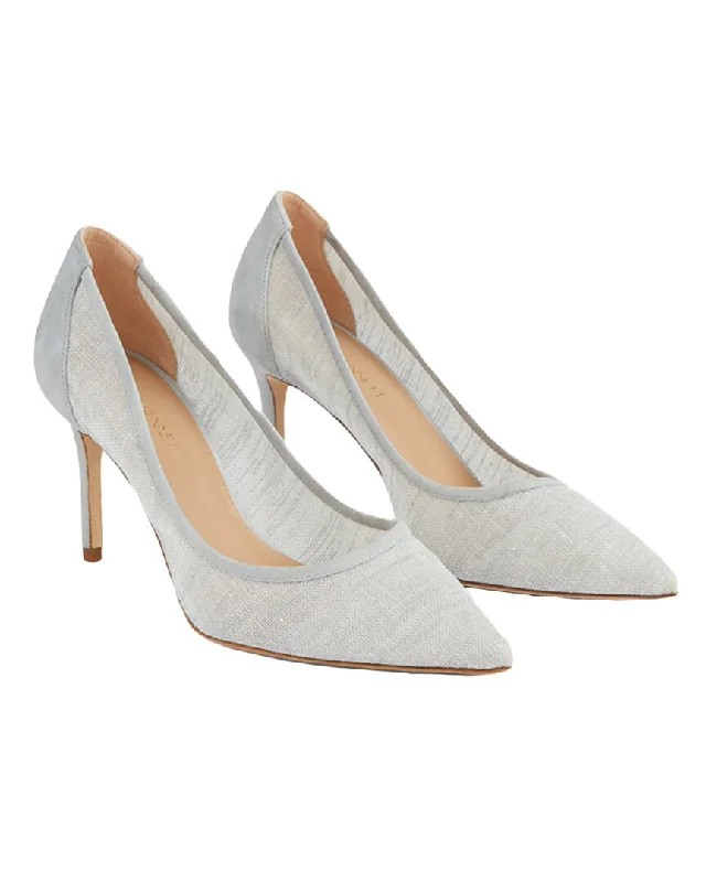 Lk Bennett Meagan Leather-Trim Pump---Comfortable Leather Pumps for Office and Everyday Wear