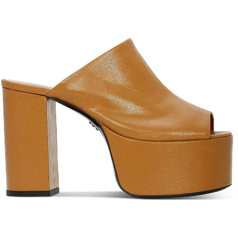 High Raid Womens Leather Slip-On Heels---Comfortable Leather Pumps for Office and Everyday Wear