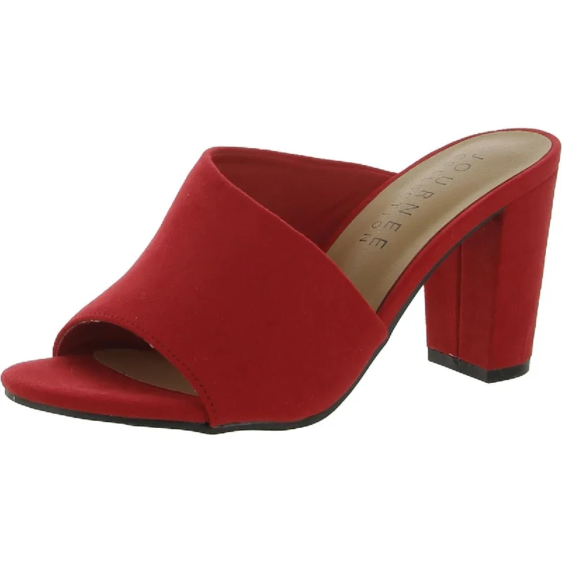 Affordable Suede Ankle Pumps for All-Day Wear--Womens Comfort Insole Faux Suede Block Heels