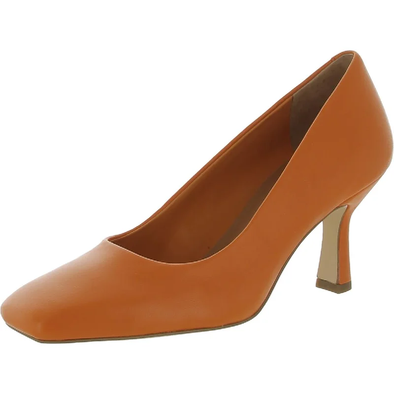 A-Flxaela Womens Padded Insole Leather Pumps---Comfortable Leather Pumps for Office and Everyday Wear