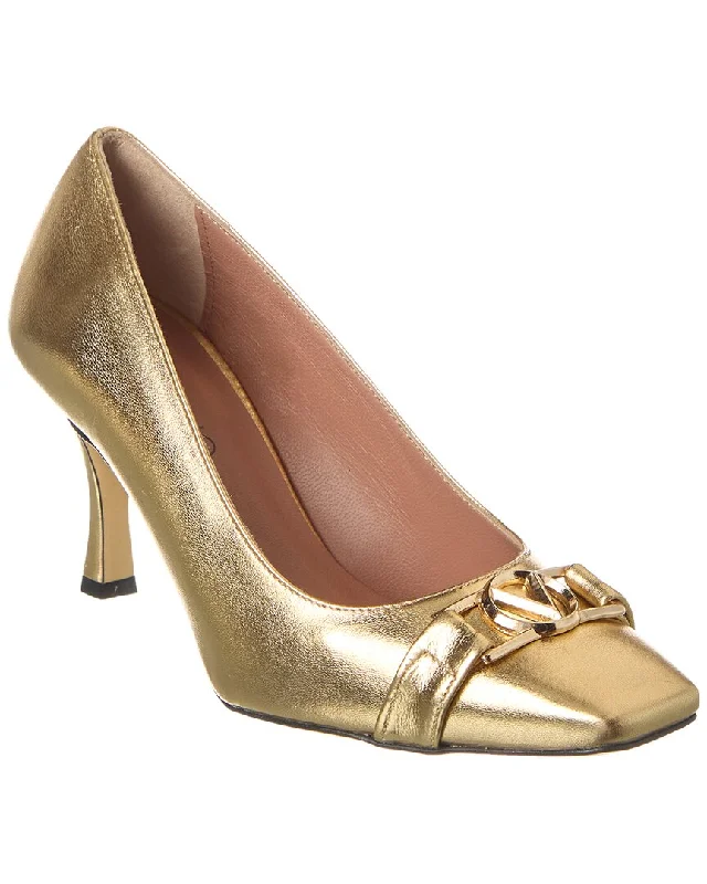 Valentino By Mario Valentino Aura Leather Pump---Comfortable Leather Pumps for Office and Everyday Wear