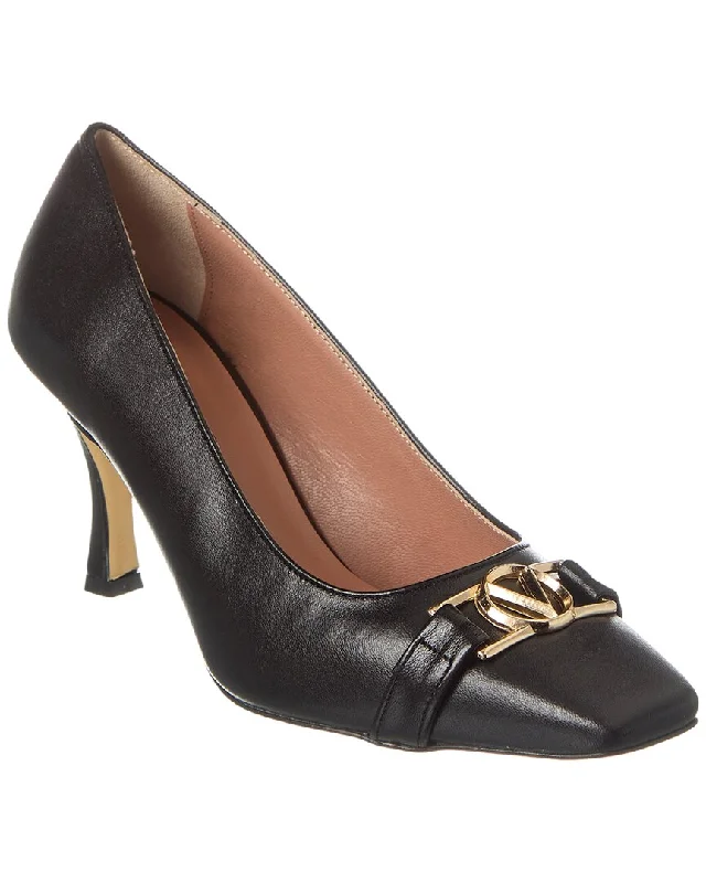 Valentino By Mario Valentino Aura Leather Pump---Comfortable Leather Pumps for Office and Everyday Wear