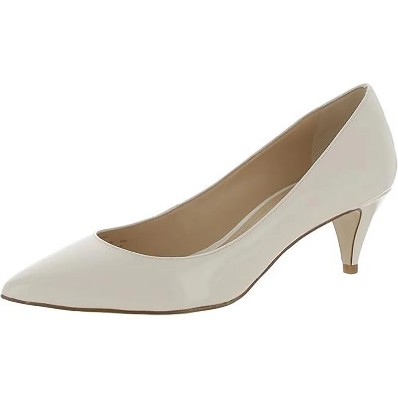 Sleek and Shiny Patent Pump Heels for a Polished Look--Sloane Womens Patent Leather Pointed Toe Kitten Heels