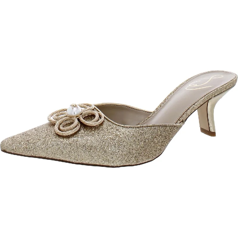 Brit Tour Womens Embellished Slip-On Kitten Heels---Fashionable Kitten Heels for Date Night