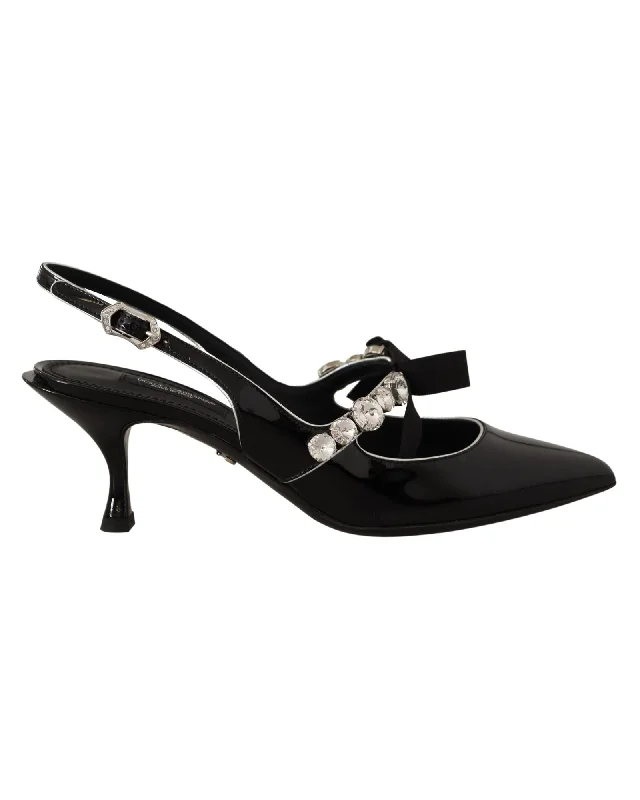 Affordable Rhinestone Pumps for a Dazzling Look---Dolce & Gabbana Crystal Slingbacks Shoes