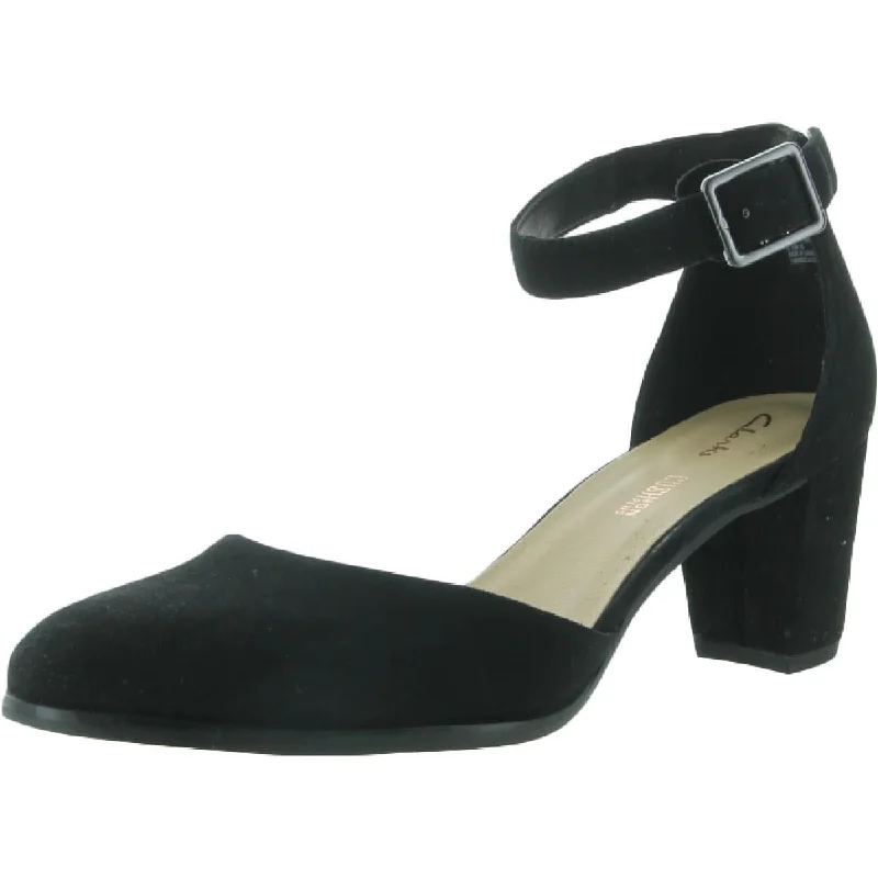 Affordable Suede Ankle Pumps for All-Day Wear--Kaylin 60 Womens Padded Insole Suede Heels