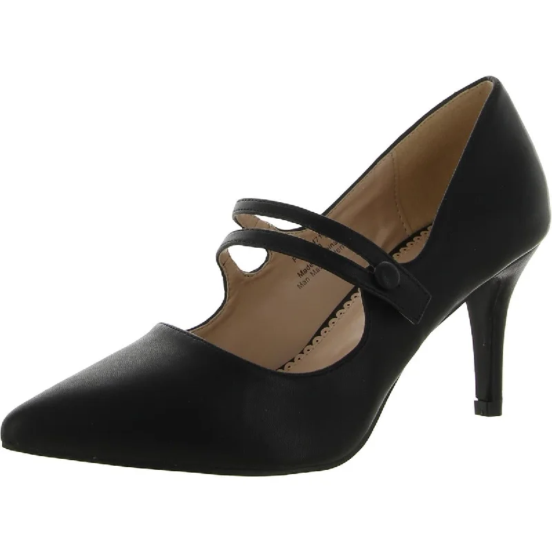 Stylish Slip-On Pumps for Quick Elegance---Womens Faux Leather Slip On Pumps