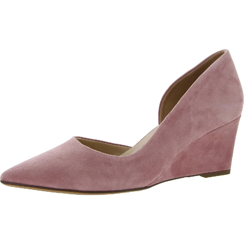 Trendy D'Orsay Pumps for Fashion-Forward Women---Demie Womens Padded Insole Wedge D'Orsay Heels