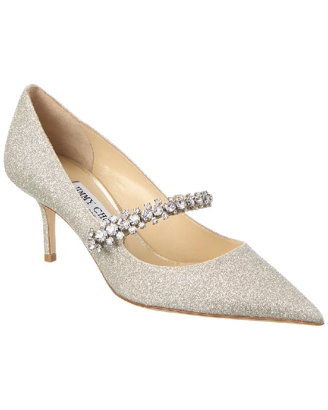 Jimmy Choo Bing 65 Glitter Pump---Trendy Glitter Heels for a Glamorous Look