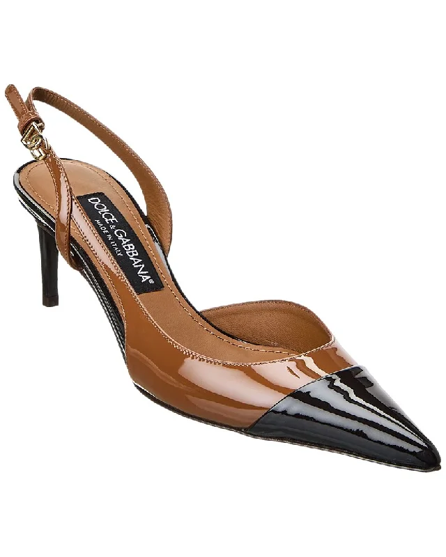 Sleek and Shiny Patent Pump Heels for a Polished Look--Dolce & Gabbana Patent Slingback Pump