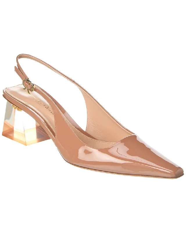 Sleek and Shiny Patent Pump Heels for a Polished Look--Gianvito Rossi Cosmic 55 Patent Slingback Pump