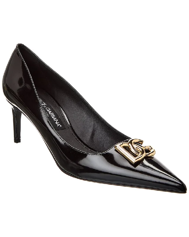 Dolce & Gabbana Dg Logo Leather Pump---Comfortable Leather Pumps for Office and Everyday Wear