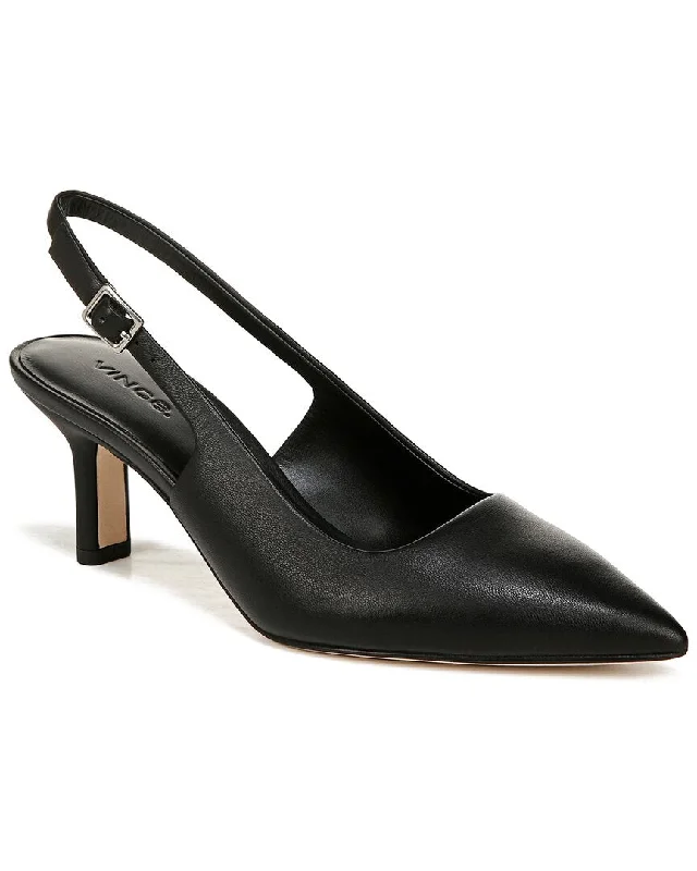 Fashionable Leather Slingback Pumps for Casual Wear--Vince Pandora-B Leather Slingback