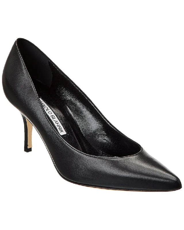 Manolo Blahnik Kietta 70 Leather Pump---Comfortable Leather Pumps for Office and Everyday Wear