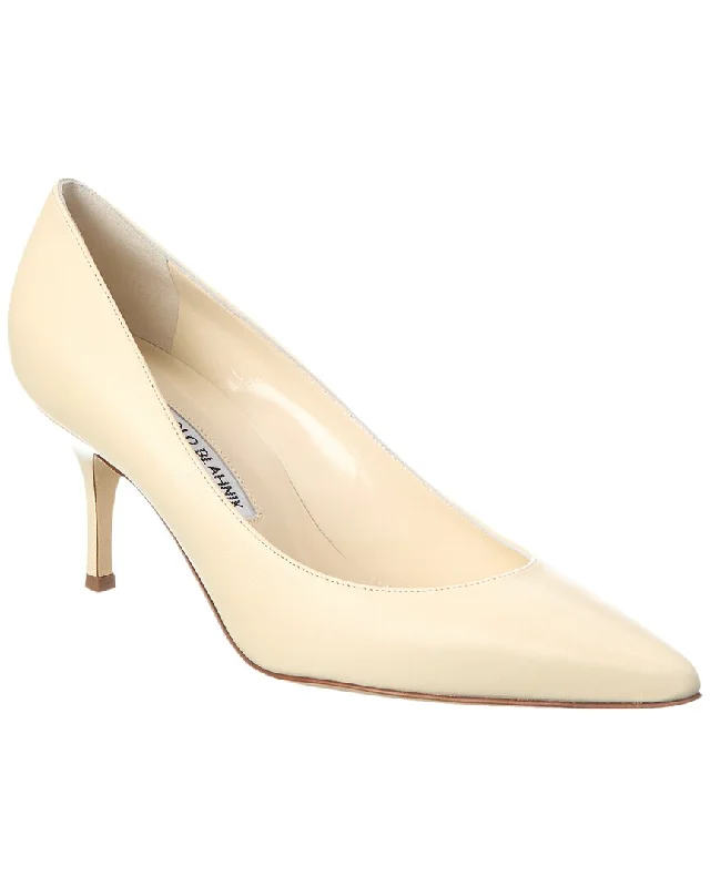 Manolo Blahnik Kietta 70 Leather Pump---Comfortable Leather Pumps for Office and Everyday Wear