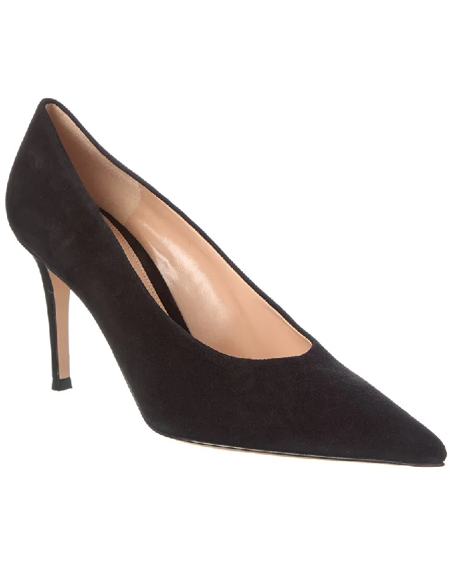 Affordable Suede Ankle Pumps for All-Day Wear--Gianvito Rossi Robbie 85 Suede Pump