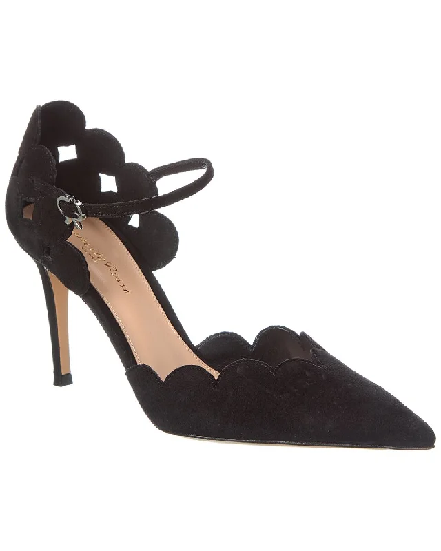 Affordable Suede Ankle Pumps for All-Day Wear--Gianvito Rossi Ariana D'orsay 85 Suede Pump