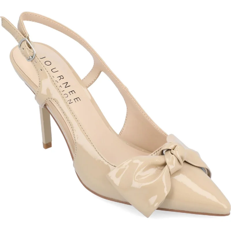 Sleek and Shiny Patent Pump Heels for a Polished Look--VIERA Womens Patent Leather Slingback Pumps