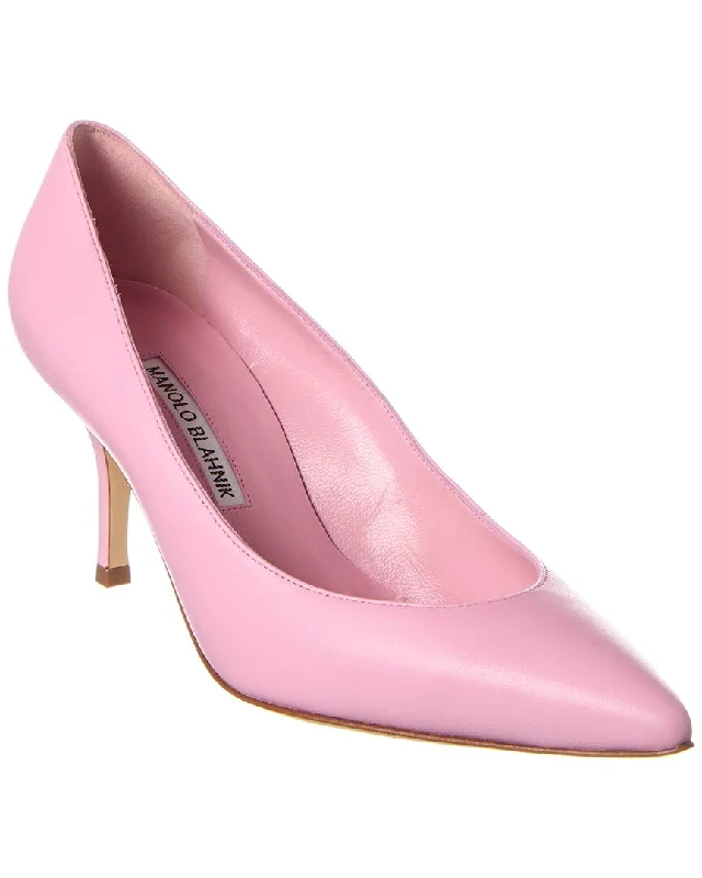 Manolo Blahnik Kietta 70 Leather Pump---Comfortable Leather Pumps for Office and Everyday Wear