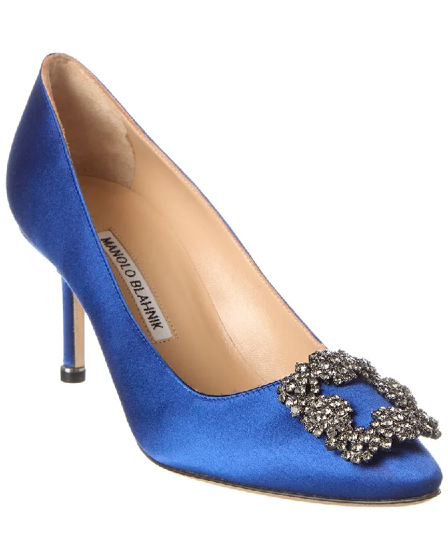 Manolo Blahnik Hangisi 70 Satin PumpAffordable Satin Heels with a Luxe Touch