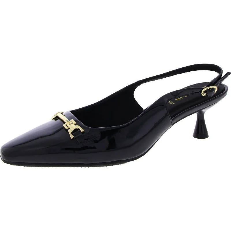 Sleek and Shiny Patent Pump Heels for a Polished Look--Tilan Womens Patent Slingback Block Heels