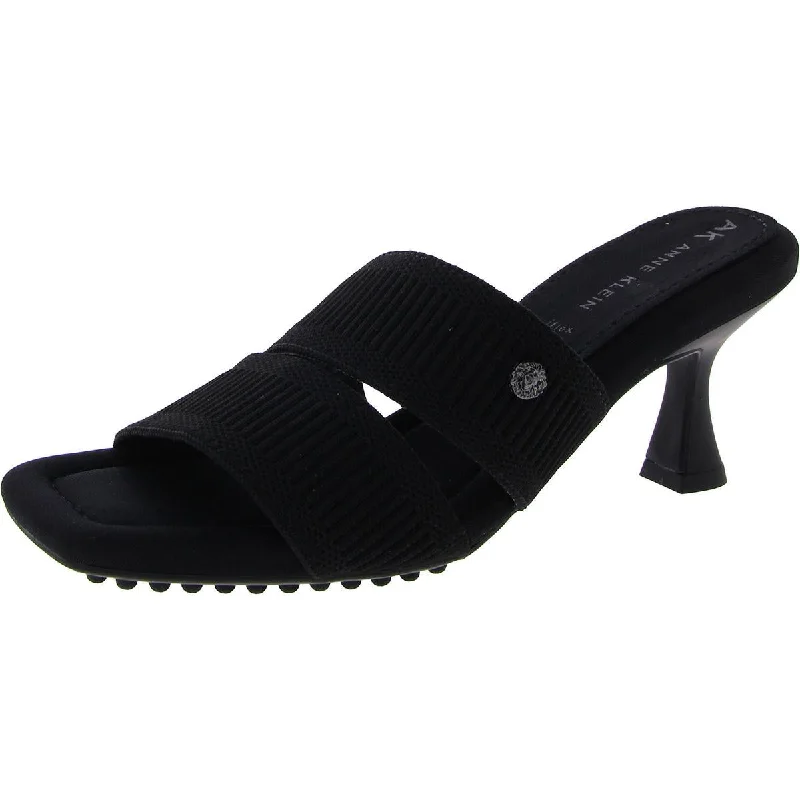 Womens Knit Square Toe Heels---Durable Square Toe Block Heels for Everyday Use